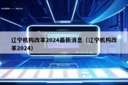 辽宁机构改革2024最新消息（辽宁机构改革2024）