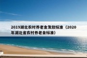 2019湖北农村养老金发放标准（2020年湖北省农村养老金标准）