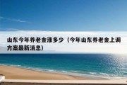 山东今年养老金涨多少（今年山东养老金上调方案最新消息）