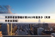 天津养老金涨幅计算2023年是多少（天津养老金涨幅）