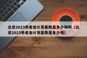 北京2023养老金计发基数是多少钱啊（北京2023养老金计发基数是多少钱）