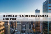 事业单位工资一览表（事业单位工资标准表2022图文并茂）