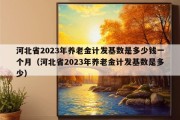 河北省2023年养老金计发基数是多少钱一个月（河北省2023年养老金计发基数是多少）