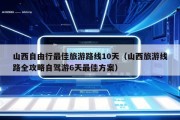 山西自由行最佳旅游路线10天（山西旅游线路全攻略自驾游6天最佳方案）