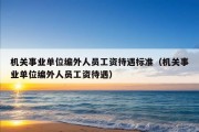 机关事业单位编外人员工资待遇标准（机关事业单位编外人员工资待遇）