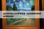 山东农村老人60岁养老金（山东省农村养老金发放标准）