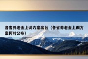 各省养老金上调方案出台（各省养老金上调方案何时公布）