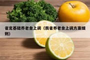 省定基础养老金上调（我省养老金上调方案细则）