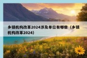 乡镇机构改革2024涉及单位有哪些（乡镇机构改革2024）