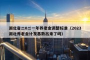 湖北省二0二一年养老金调整标准（2023湖北养老金计发基数出来了吗）