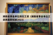 湖南省事业单位岗位工资（湖南省事业单位工资表最新标准2023）