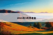 2021年3月养老金