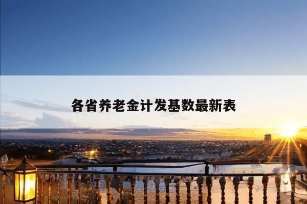 各省养老金计发基数最新表