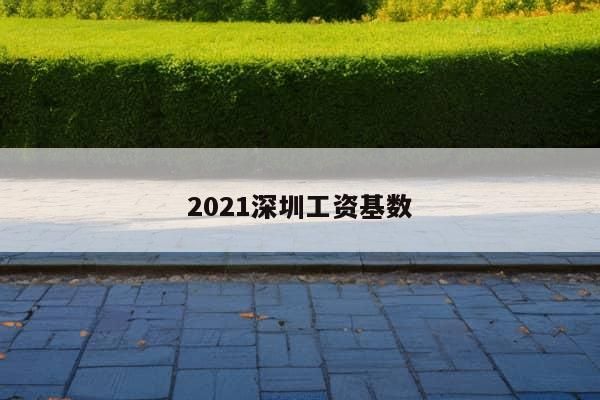 2021深圳工资基数