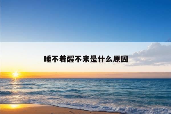 睡不着醒不来是什么原因