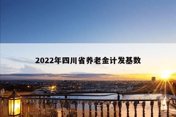 2022年四川省养老金计发基数