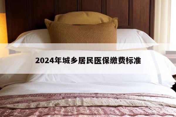 2024年城乡居民医保缴费标准