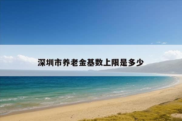 深圳市养老金基数上限是多少