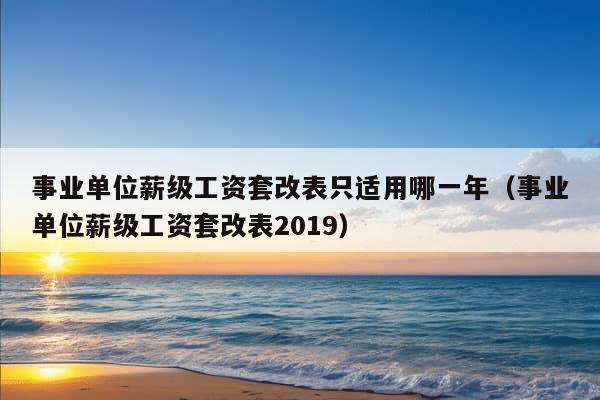 事业单位薪级工资套改表只适用哪一年（事业单位薪级工资套改表2019）