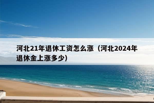 河北21年退休工资怎么涨（河北2024年退休金上涨多少）