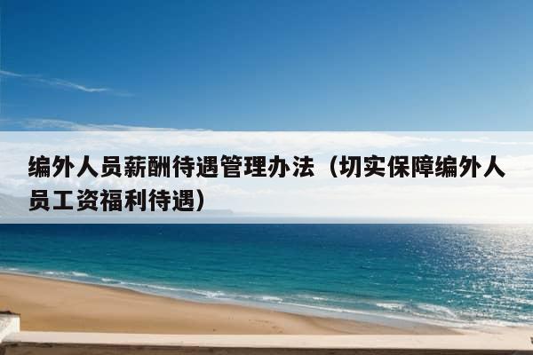 编外人员薪酬待遇管理办法（切实保障编外人员工资福利待遇）