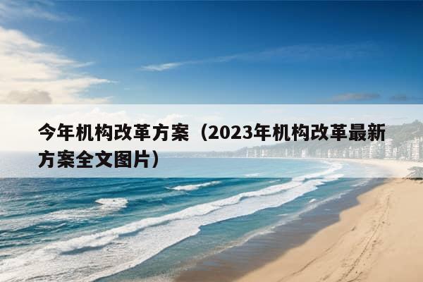 今年机构改革方案（2023年机构改革最新方案全文图片）