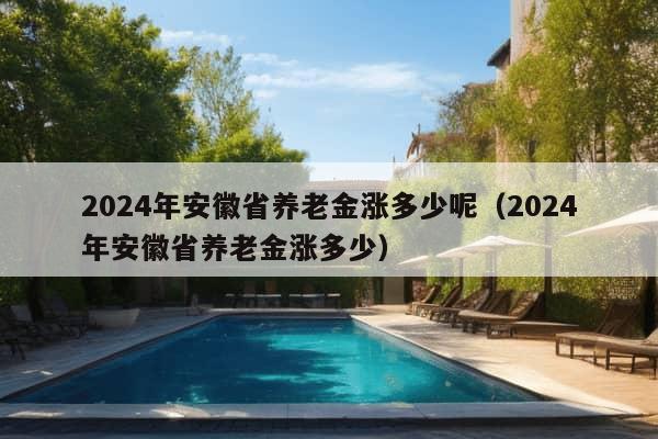 2024年安徽省养老金涨多少呢（2024年安徽省养老金涨多少）