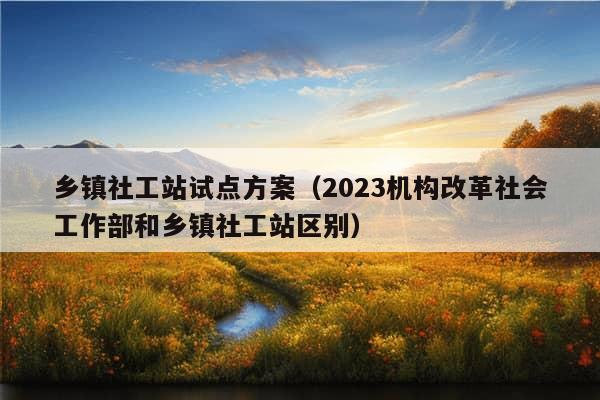 乡镇社工站试点方案（2023机构改革社会工作部和乡镇社工站区别）