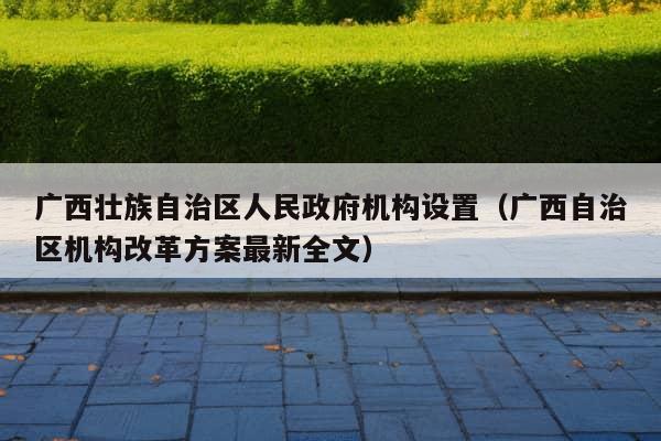 广西壮族自治区人民政府机构设置（广西自治区机构改革方案最新全文）