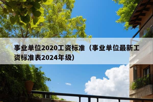 事业单位2020工资标准（事业单位最新工资标准表2024年级）