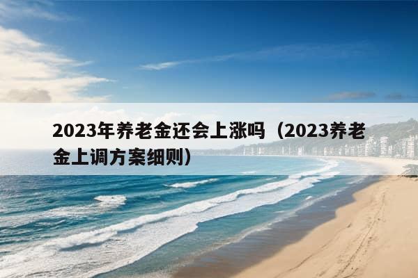 2023年养老金还会上涨吗（2023养老金上调方案细则）