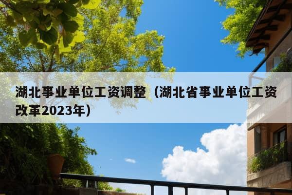 湖北事业单位工资调整（湖北省事业单位工资改革2023年）