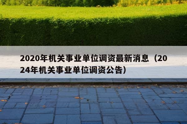 2020年机关事业单位调资最新消息（2024年机关事业单位调资公告）