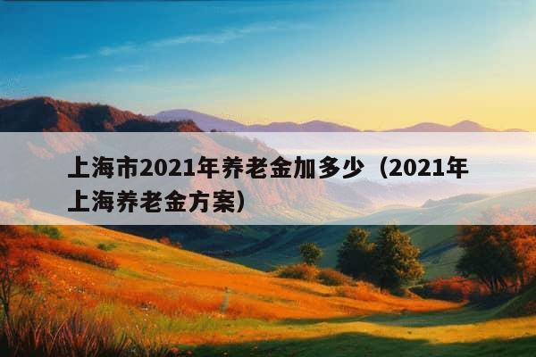 上海市2021年养老金加多少（2021年上海养老金方案）