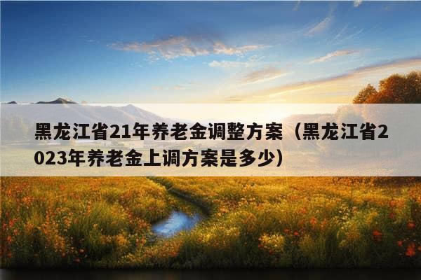 黑龙江省21年养老金调整方案（黑龙江省2023年养老金上调方案是多少）