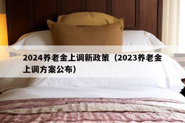 2024养老金上调新政策（2023养老金上调方案公布）