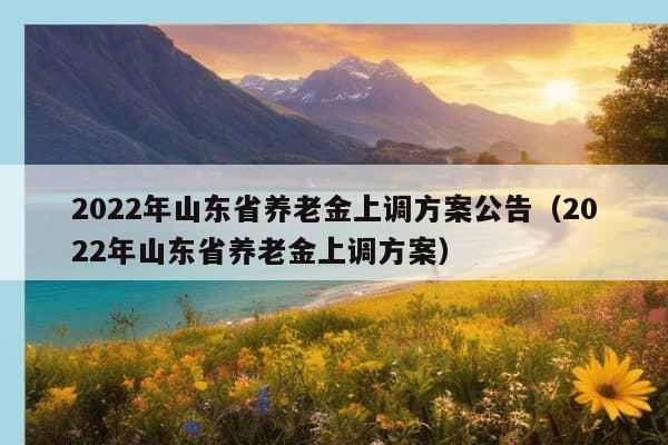 2022年山东省养老金上调方案公告（2022年山东省养老金上调方案）