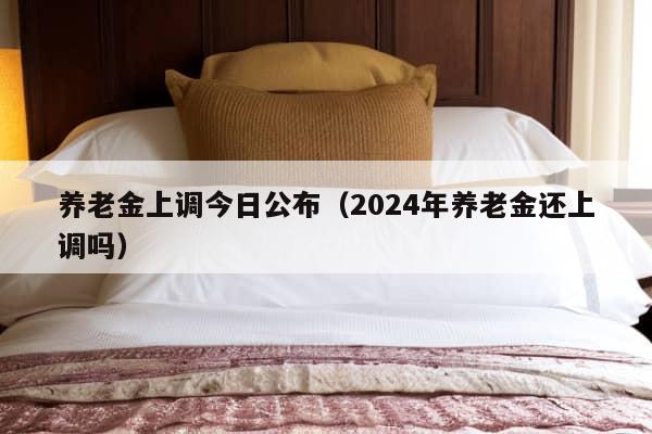 养老金上调今日公布（2024年养老金还上调吗）