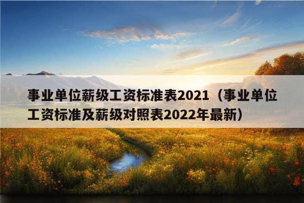 事业单位薪级工资标准表2021（事业单位工资标准及薪级对照表2022年最新）