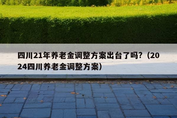 四川21年养老金调整方案出台了吗?（2024四川养老金调整方案）