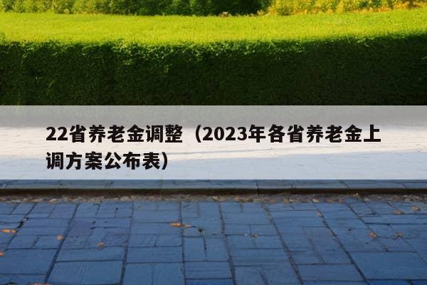 22省养老金调整（2023年各省养老金上调方案公布表）