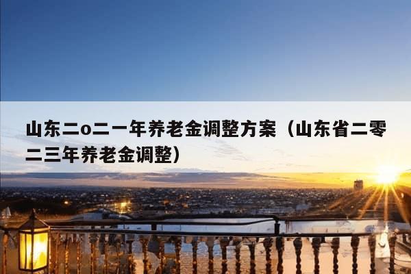 山东二o二一年养老金调整方案（山东省二零二三年养老金调整）