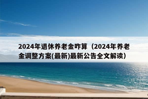 2024年退休养老金咋算（2024年养老金调整方案(最新)最新公告全文解读）