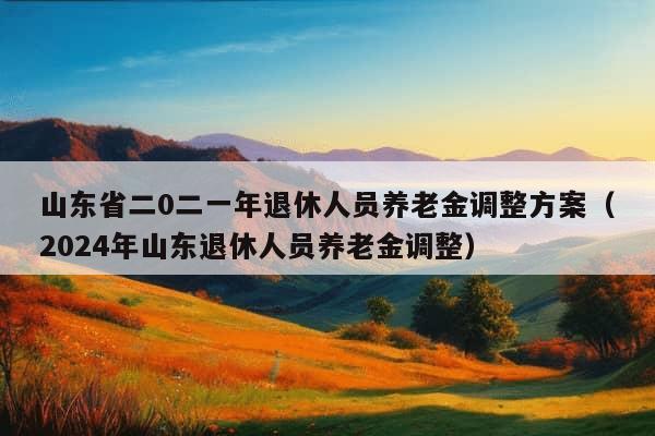 山东省二0二一年退休人员养老金调整方案（2024年山东退休人员养老金调整）