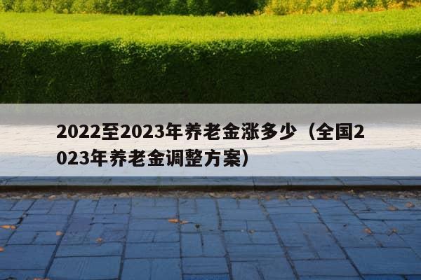 2022至2023年养老金涨多少（全国2023年养老金调整方案）