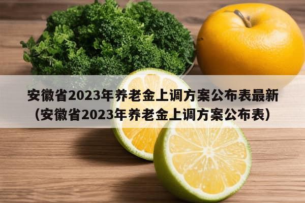 安徽省2023年养老金上调方案公布表最新（安徽省2023年养老金上调方案公布表）