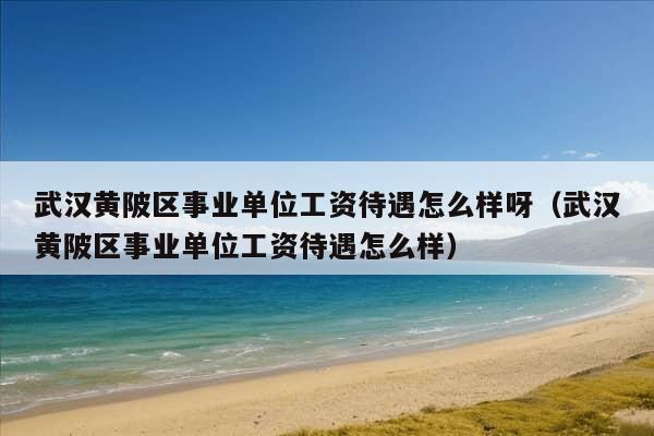 武汉黄陂区事业单位工资待遇怎么样呀（武汉黄陂区事业单位工资待遇怎么样）