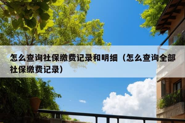 怎么查询社保缴费记录和明细（怎么查询全部社保缴费记录）