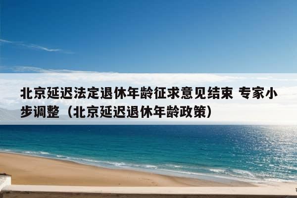 北京延迟法定退休年龄征求意见结束 专家小步调整（北京延迟退休年龄政策）