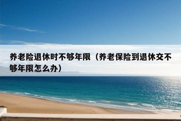 养老险退休时不够年限（养老保险到退休交不够年限怎么办）